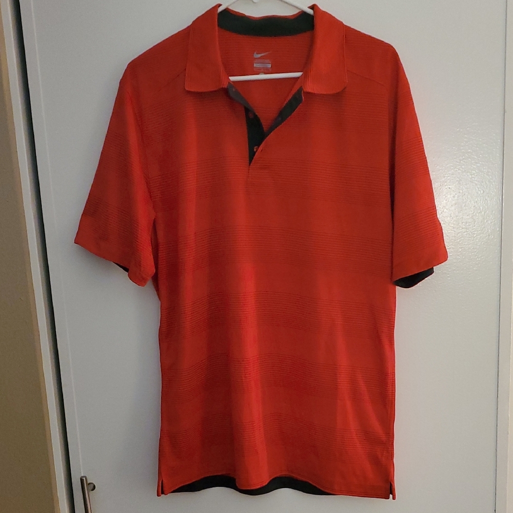 Nike Men's Vibrant Red Polo Shirt